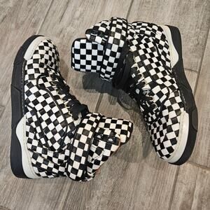 Givenchy Tyson High Top Sneakers Womens Size 37 US 6.5 Checkered Leather Bold